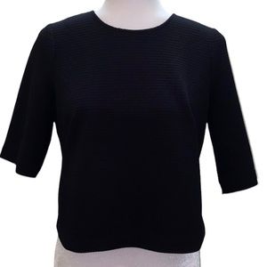 Bcbg zipper short top 3/4 sleeve cropped shirt